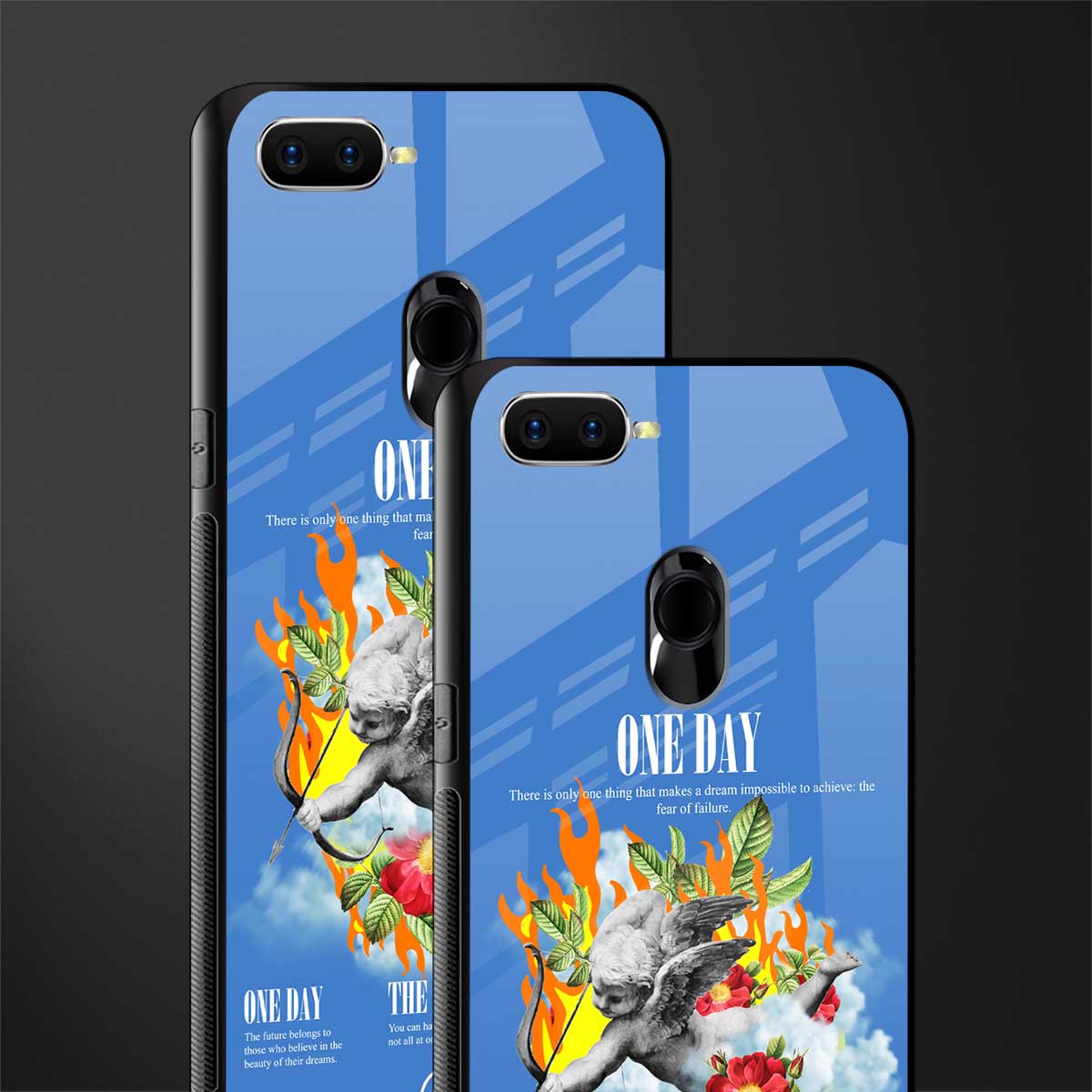 one day glass case for oppo f9f9 pro image-2