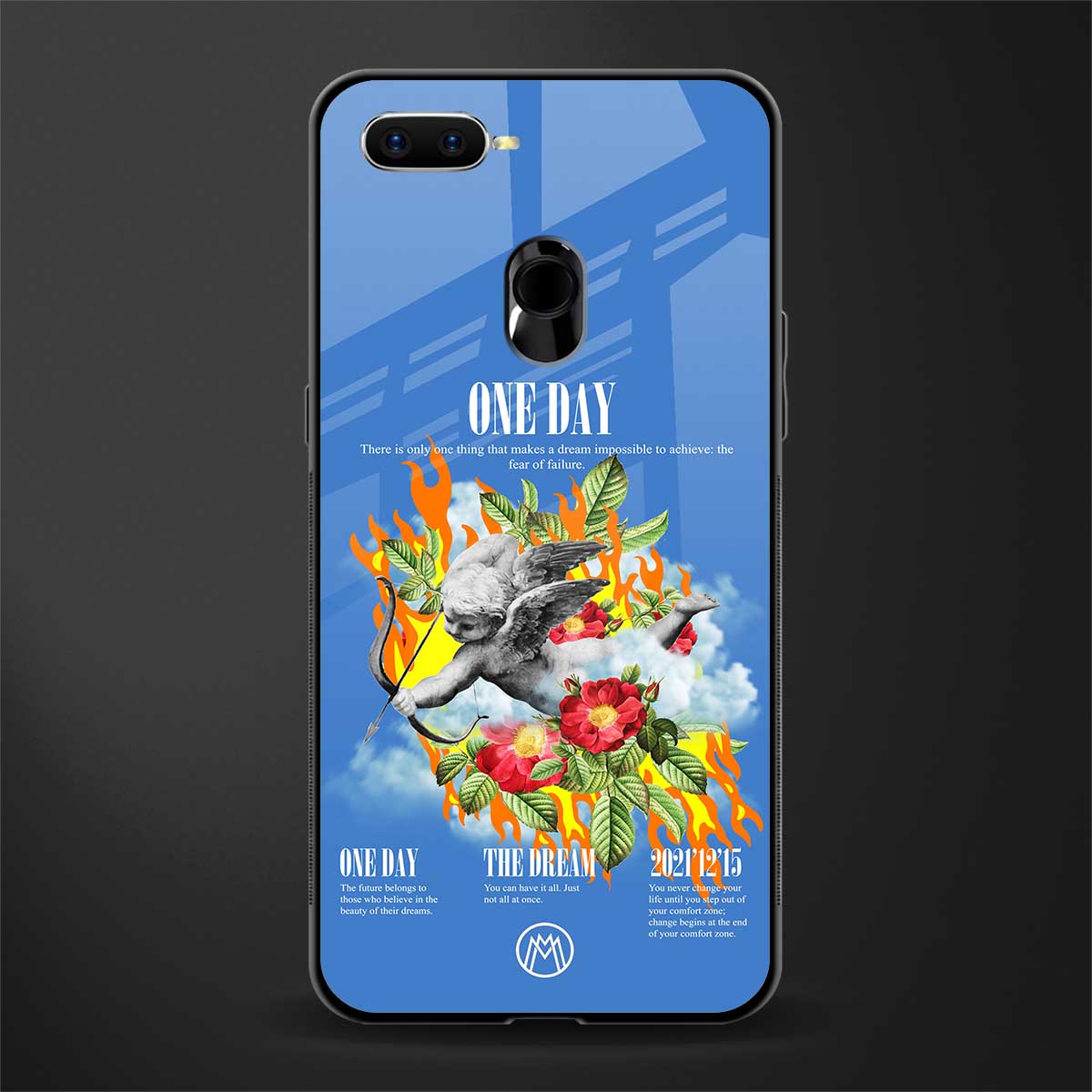 one day glass case for oppo a12 image