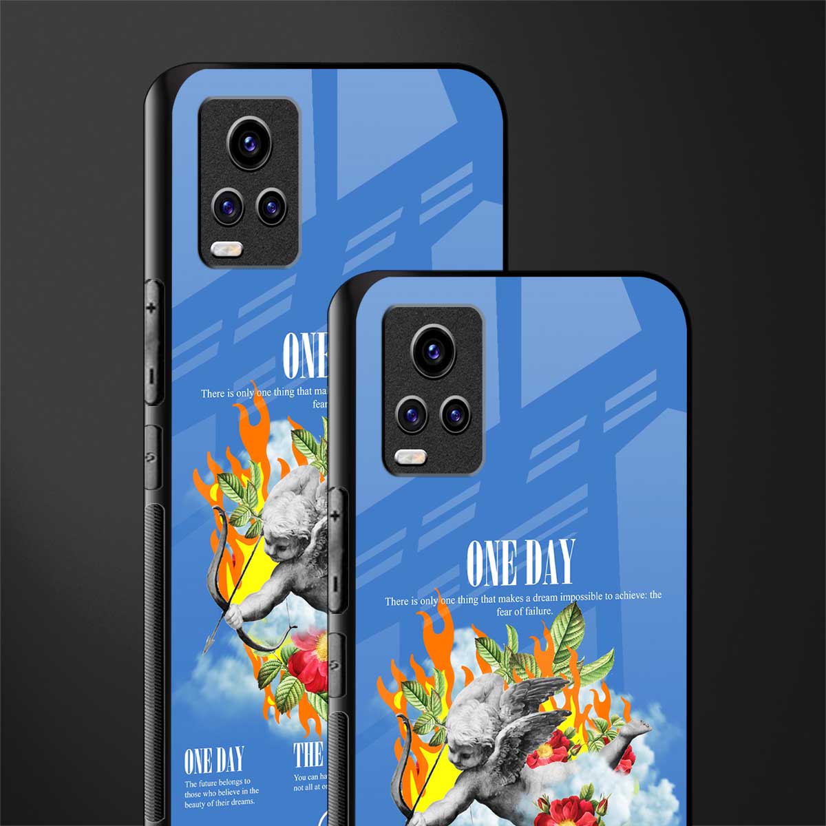 one day back phone cover | glass case for vivo y73