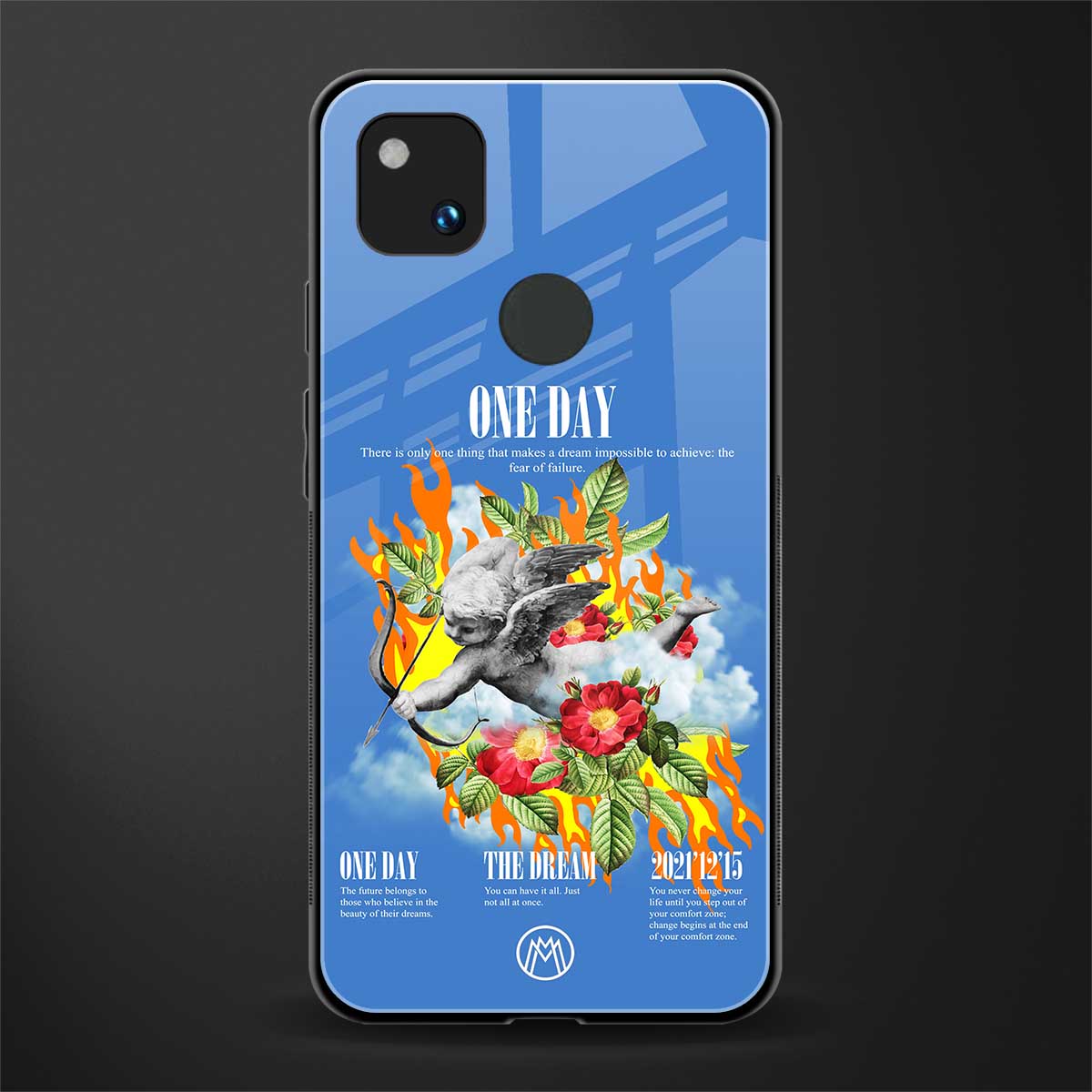 one day back phone cover | glass case for google pixel 4a 4g