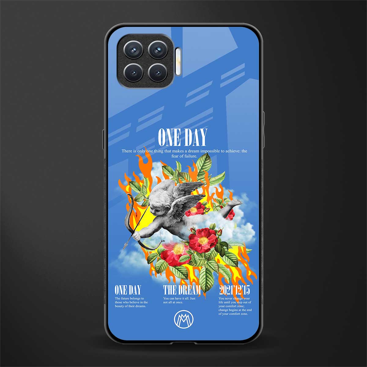 one day glass case for oppo f17 image
