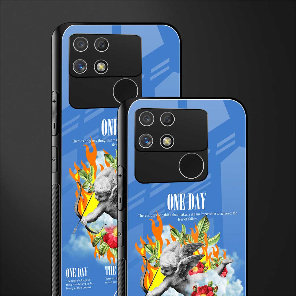 one day back phone cover | glass case for realme narzo 50a