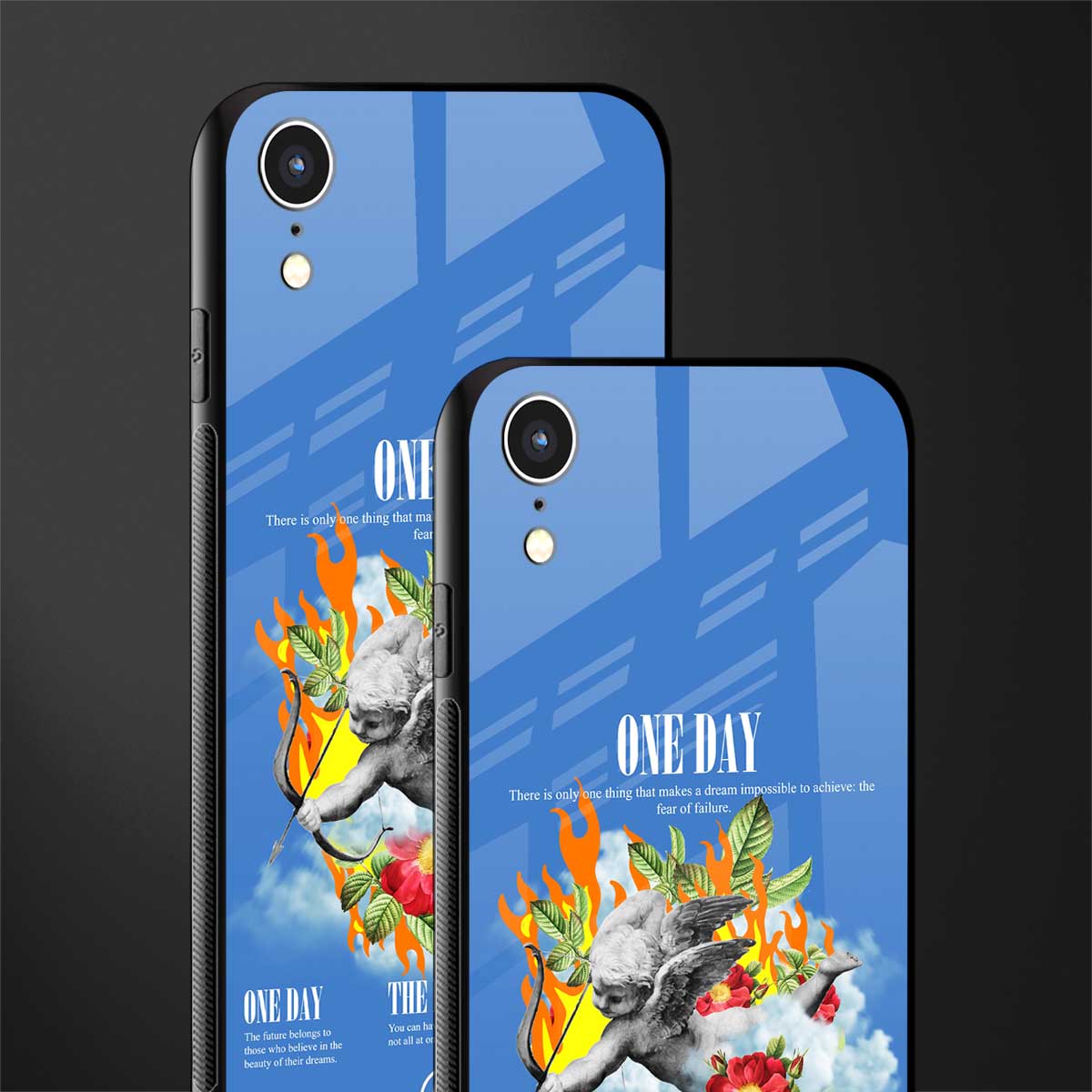 one day glass case for iphone xr image-2