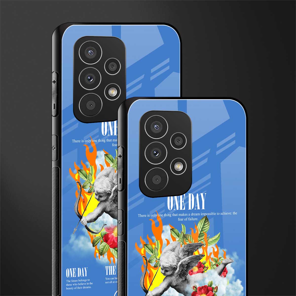 one day back phone cover | glass case for samsung galaxy a73 5g