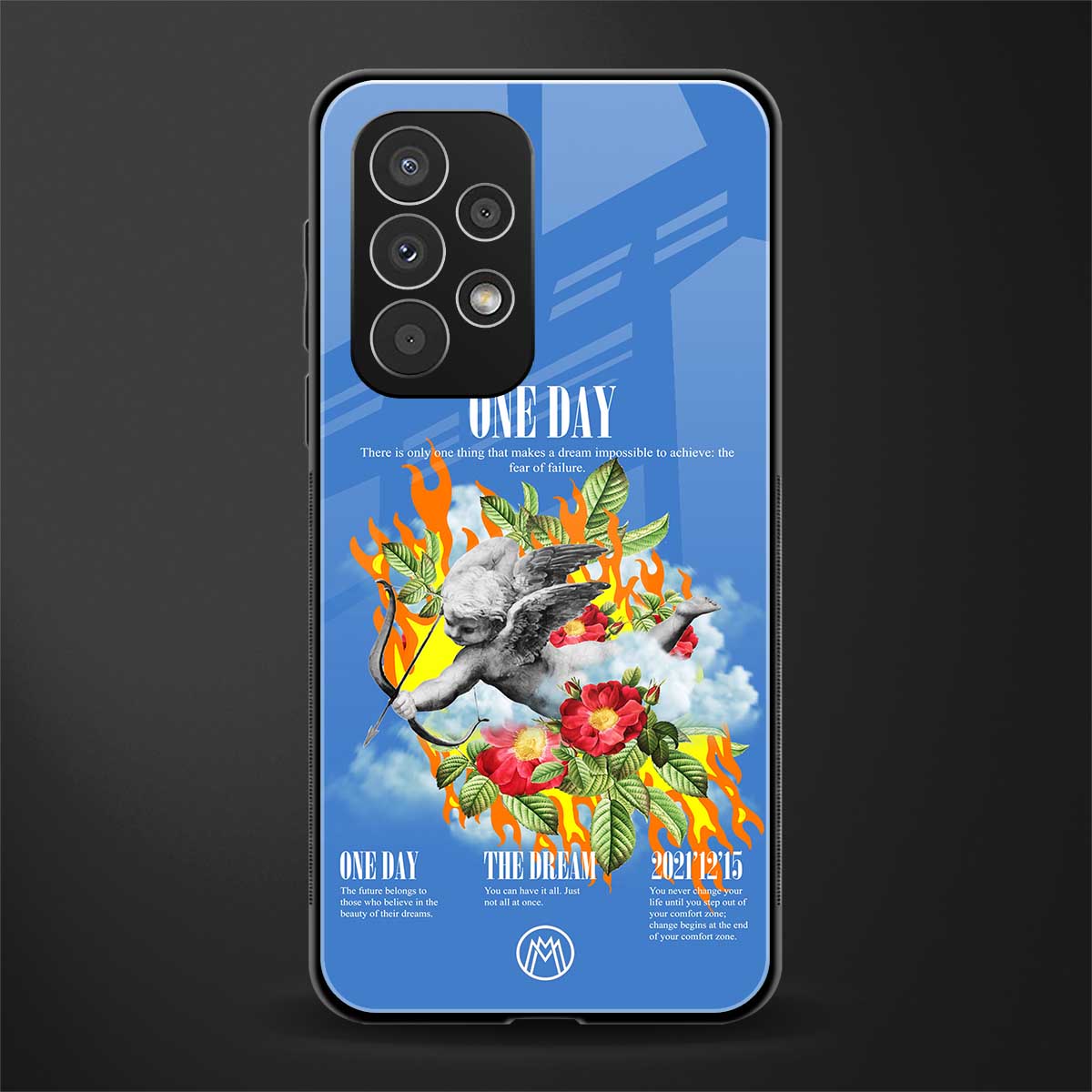 one day back phone cover | glass case for samsung galaxy a73 5g