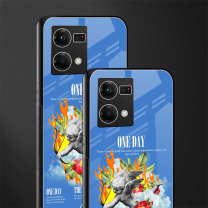 one day back phone cover | glass case for oppo f21 pro 4g