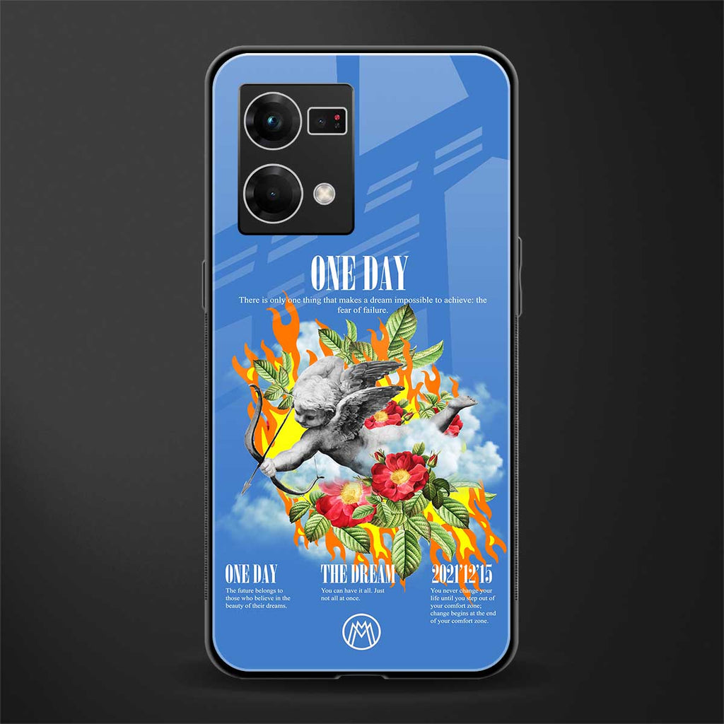 one day back phone cover | glass case for oppo f21 pro 4g