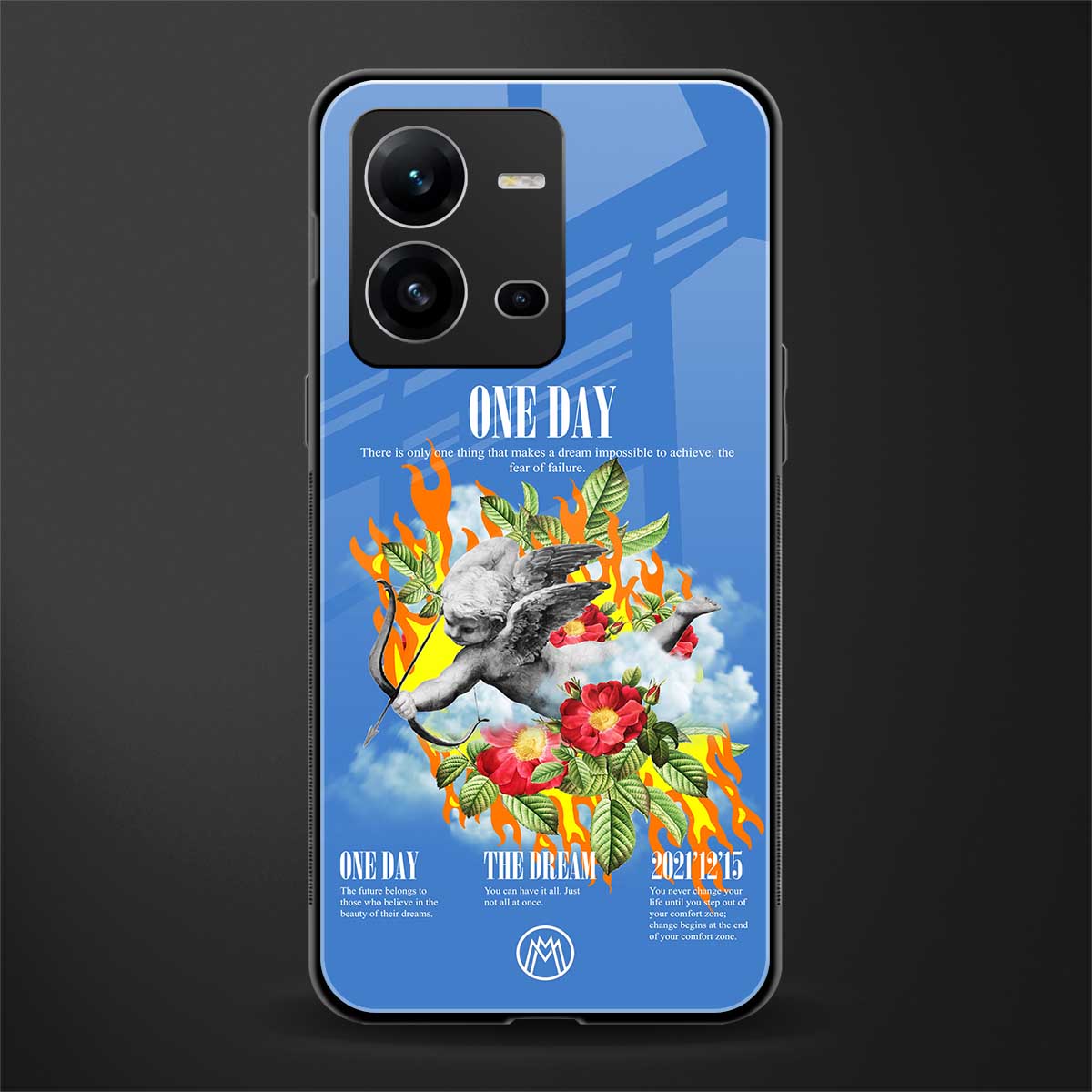 one day back phone cover | glass case for vivo v25-5g