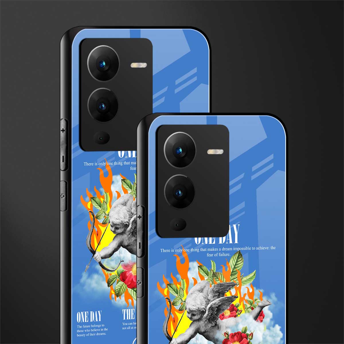 one day back phone cover | glass case for vivo v25 pro 5g