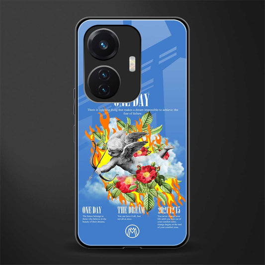 one day back phone cover | glass case for vivo t1 44w 4g