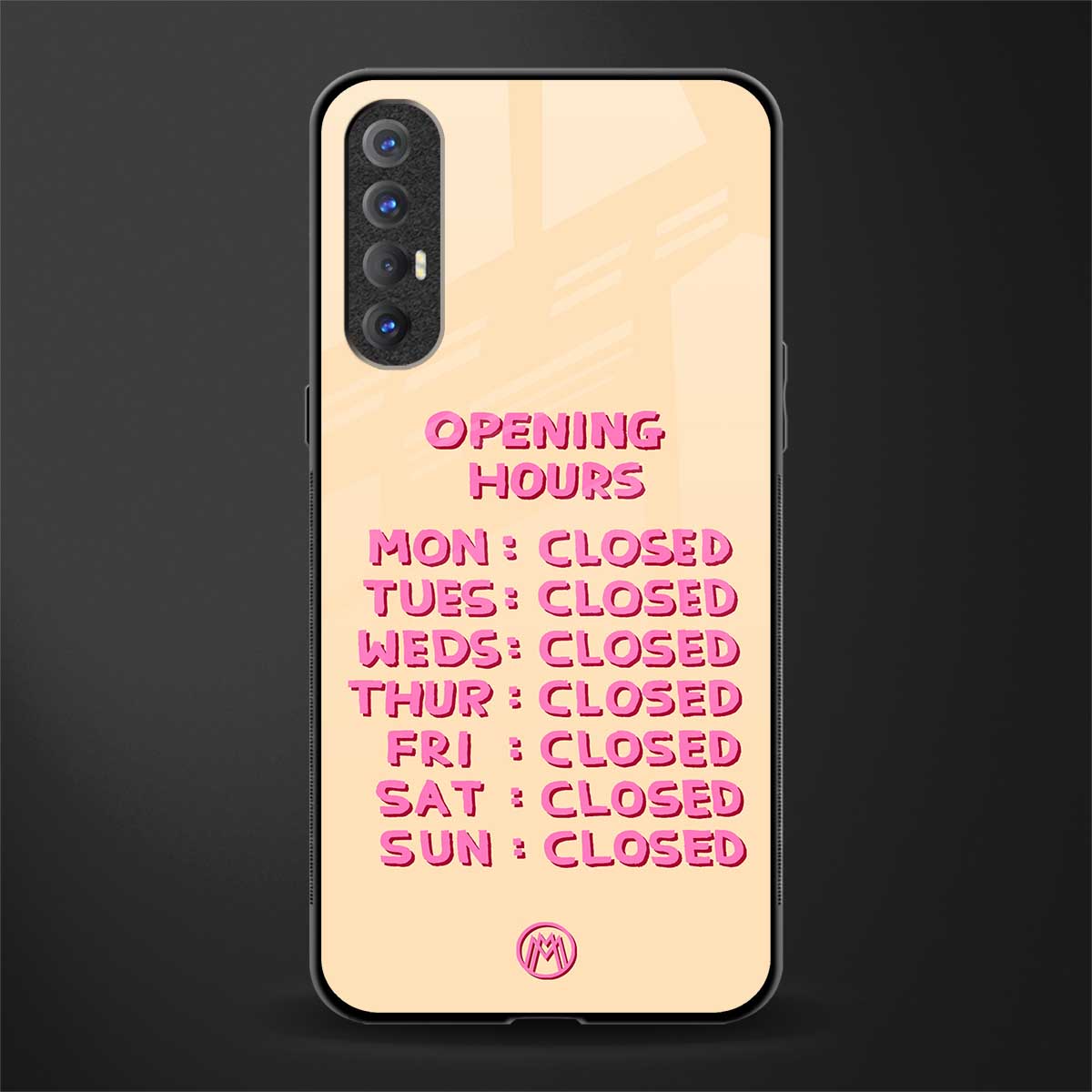 opening hours glass case for oppo reno 3 pro image