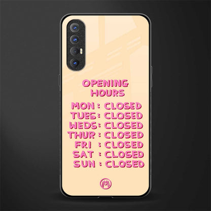 opening hours glass case for oppo reno 3 pro image