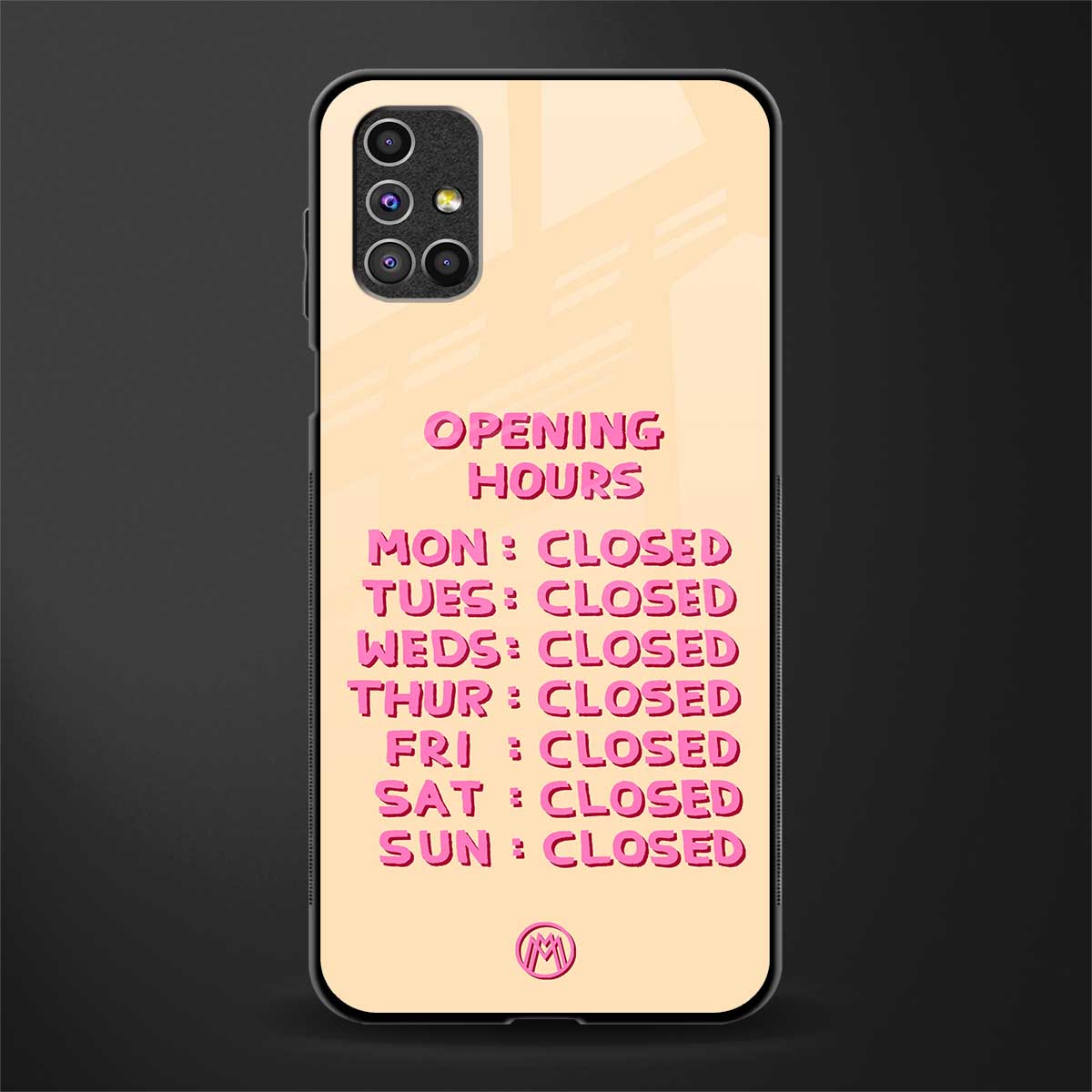 opening hours glass case for samsung galaxy m51 image