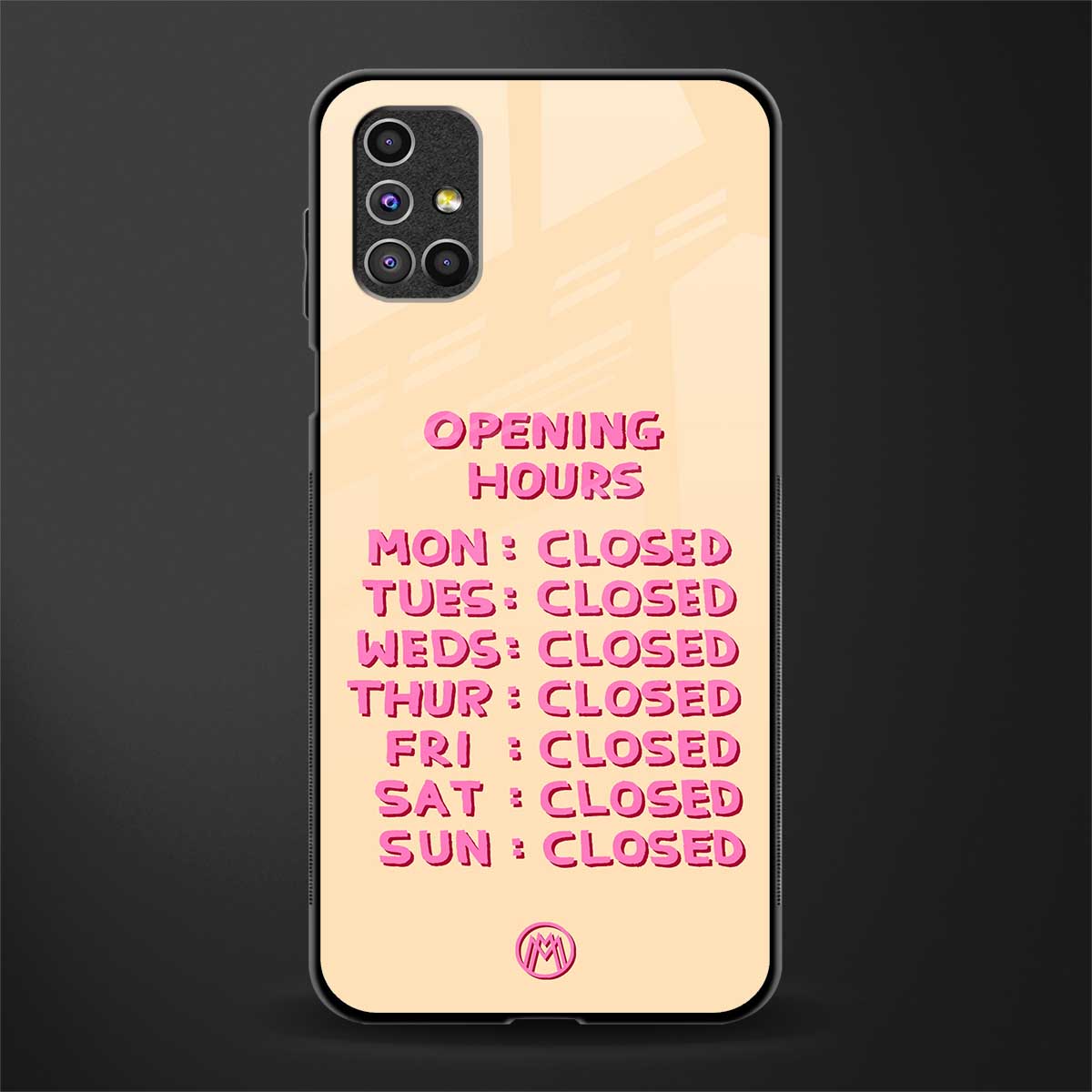 opening hours glass case for samsung galaxy m31s image