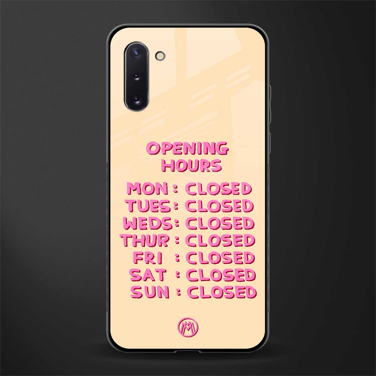 opening hours glass case for samsung galaxy note 10 image