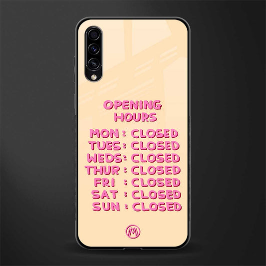 opening hours glass case for samsung galaxy a70 image