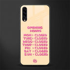 opening hours glass case for samsung galaxy a70s image