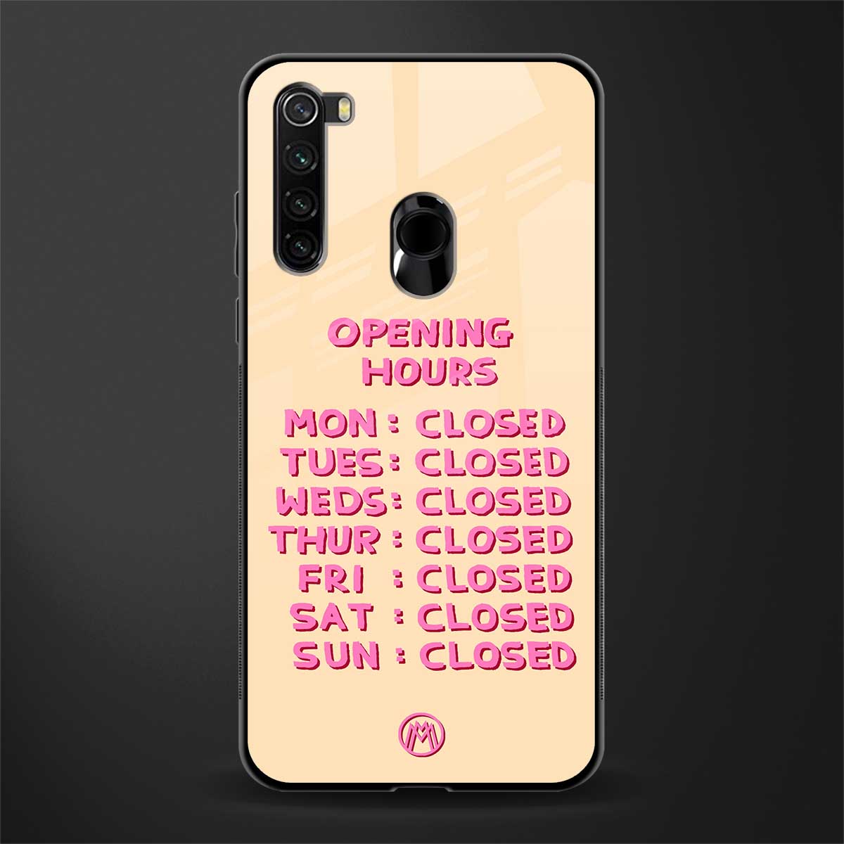 opening hours glass case for redmi note 8 image