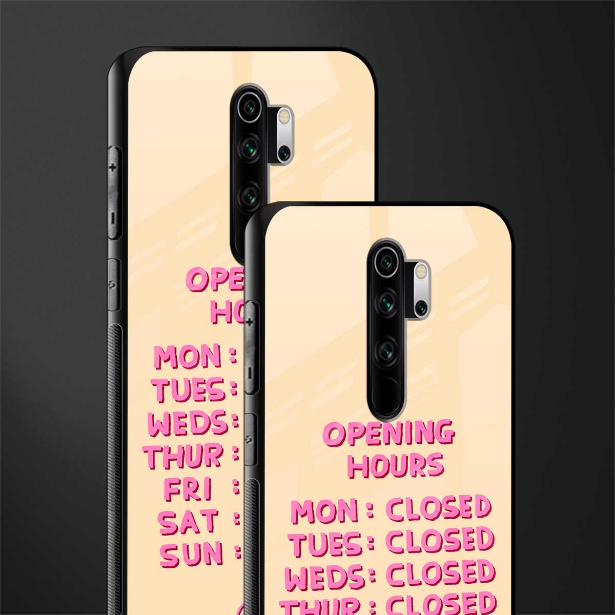 opening hours glass case for redmi note 8 pro image-2