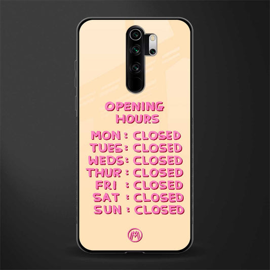 opening hours glass case for redmi note 8 pro image