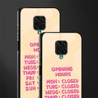 opening hours glass case for redmi note 9 pro image-2