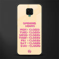 opening hours glass case for redmi note 9 pro image