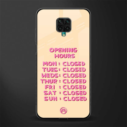 opening hours glass case for redmi note 9 pro image