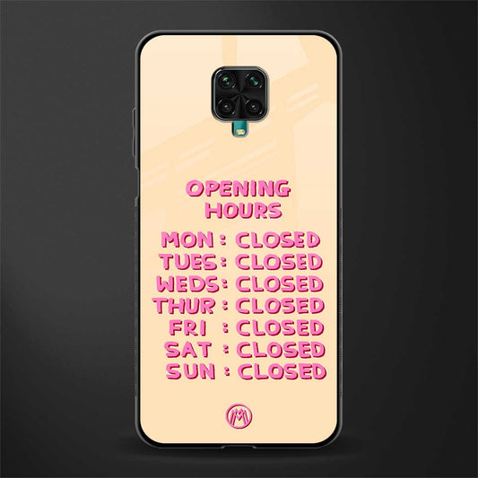 opening hours glass case for redmi note 9 pro max image