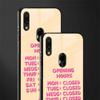 opening hours glass case for redmi note 7 image-2
