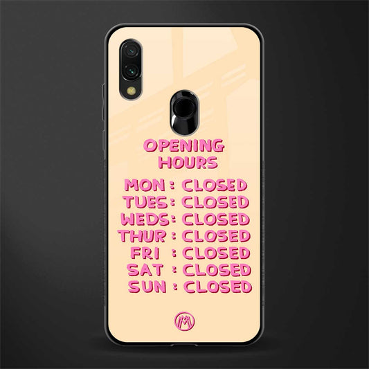 opening hours glass case for redmi note 7 image