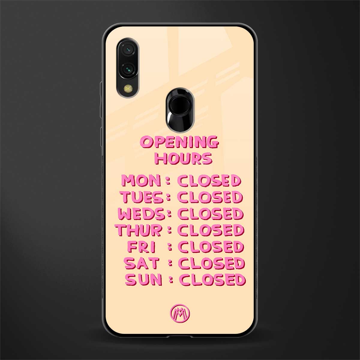 opening hours glass case for redmi note 7 pro image