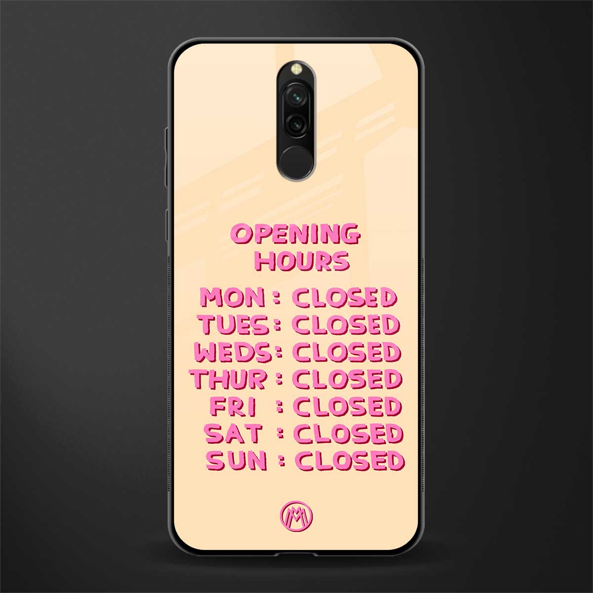 opening hours glass case for redmi 8 image