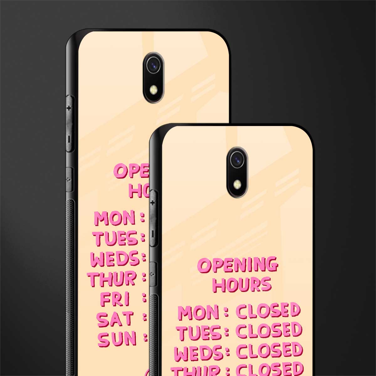 opening hours glass case for redmi 8a image-2