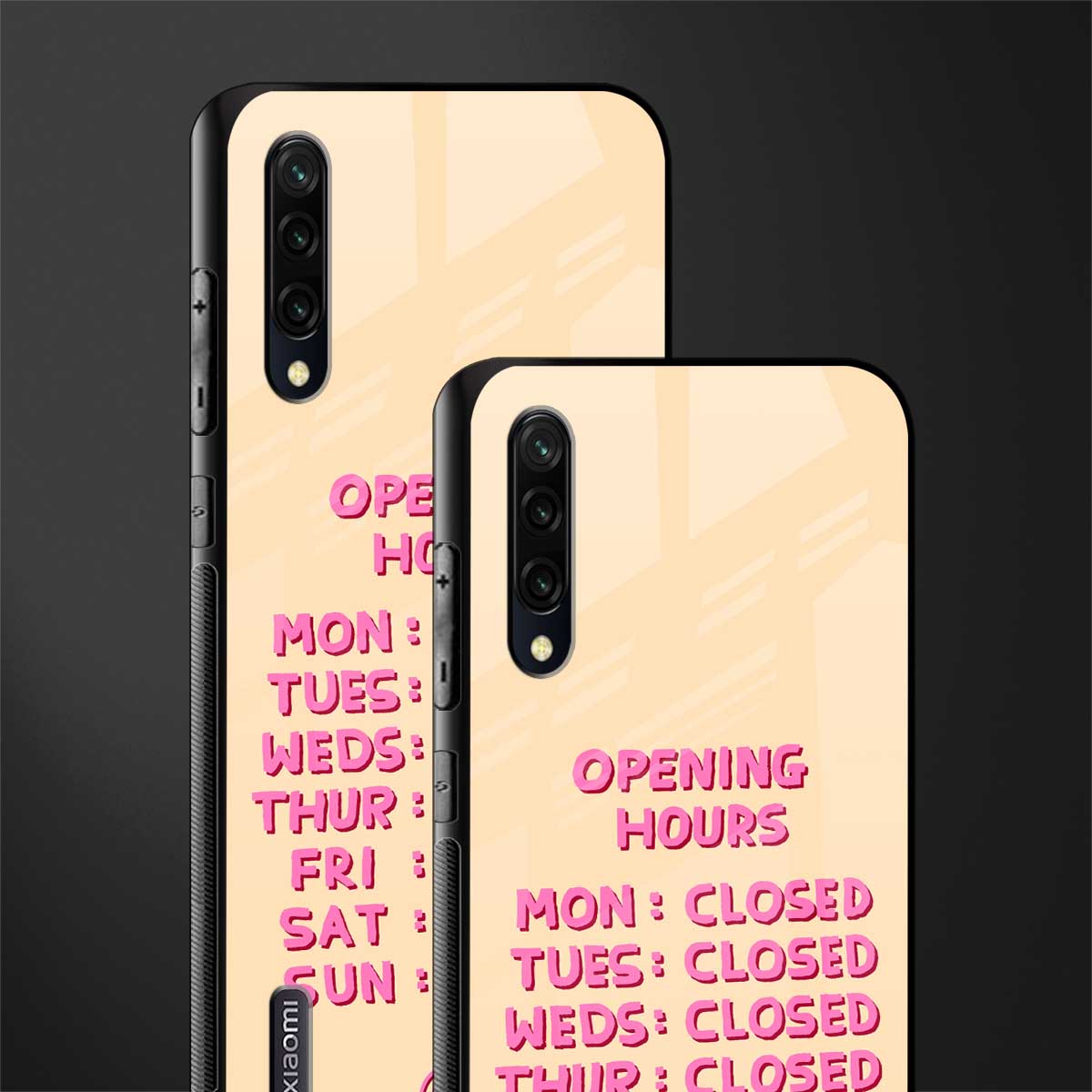 opening hours glass case for mi a3 redmi a3 image-2