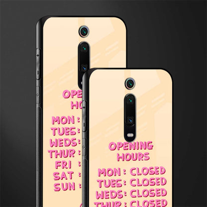 opening hours glass case for redmi k20 pro image-2