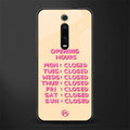 opening hours glass case for redmi k20 image
