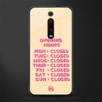 opening hours glass case for redmi k20 pro image