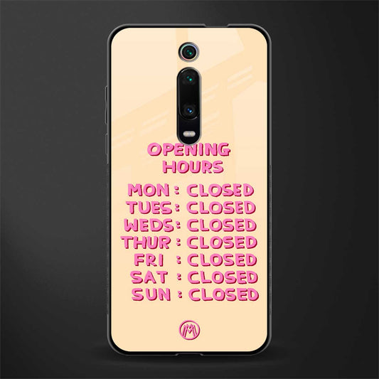 opening hours glass case for redmi k20 pro image