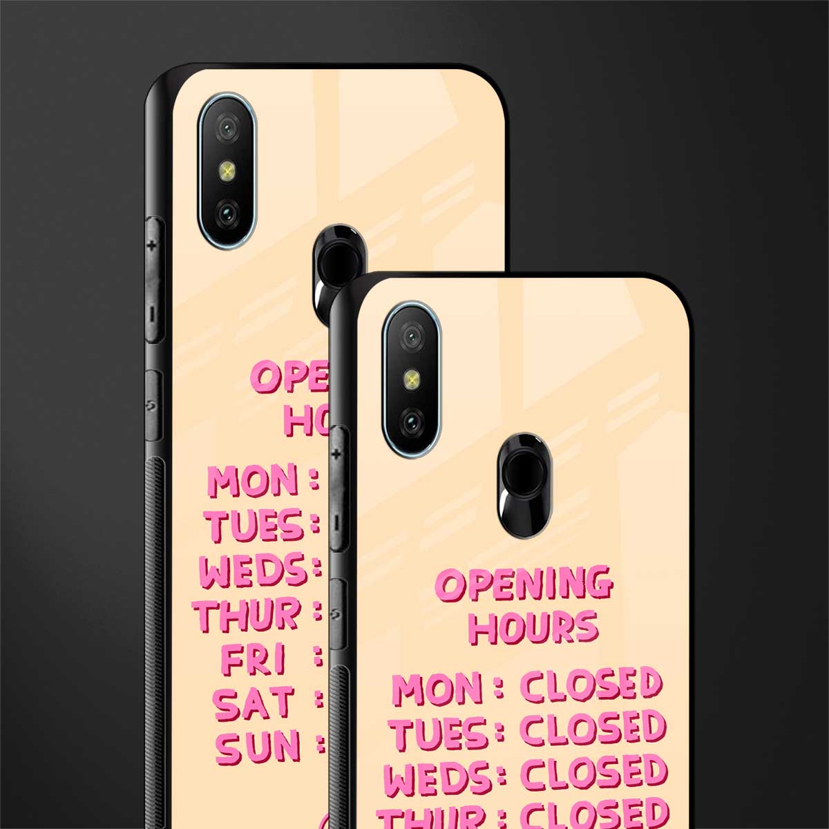 opening hours glass case for redmi 6 pro image-2