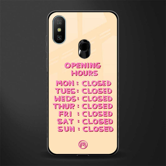 opening hours glass case for redmi 6 pro image