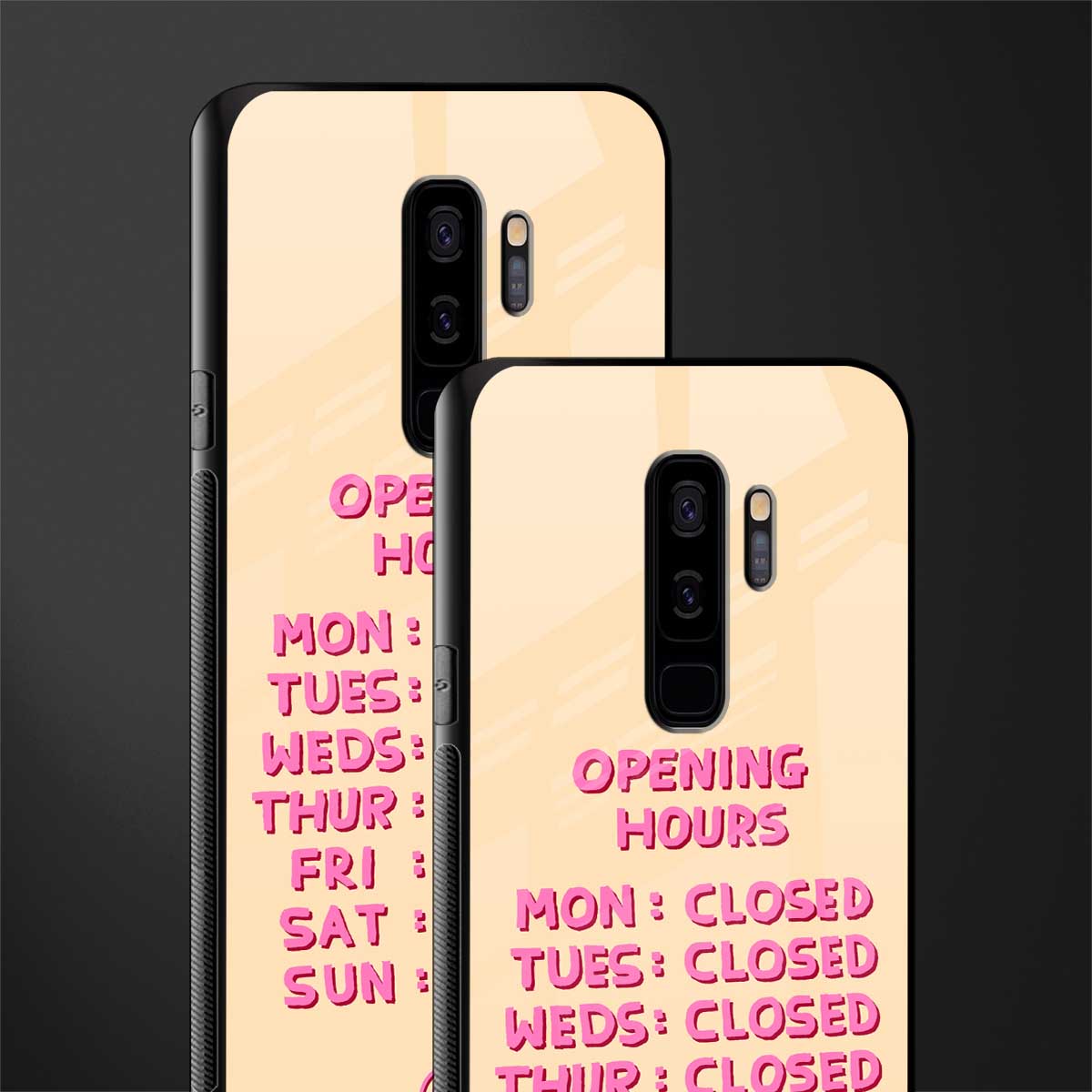 opening hours glass case for samsung galaxy s9 plus image-2