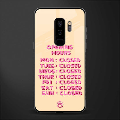 opening hours glass case for samsung galaxy s9 plus image