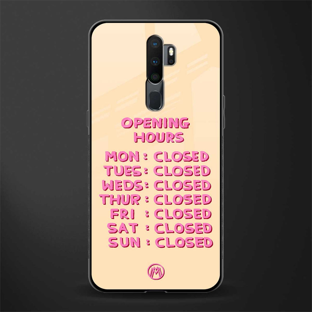 opening hours glass case for oppo a9 2020 image