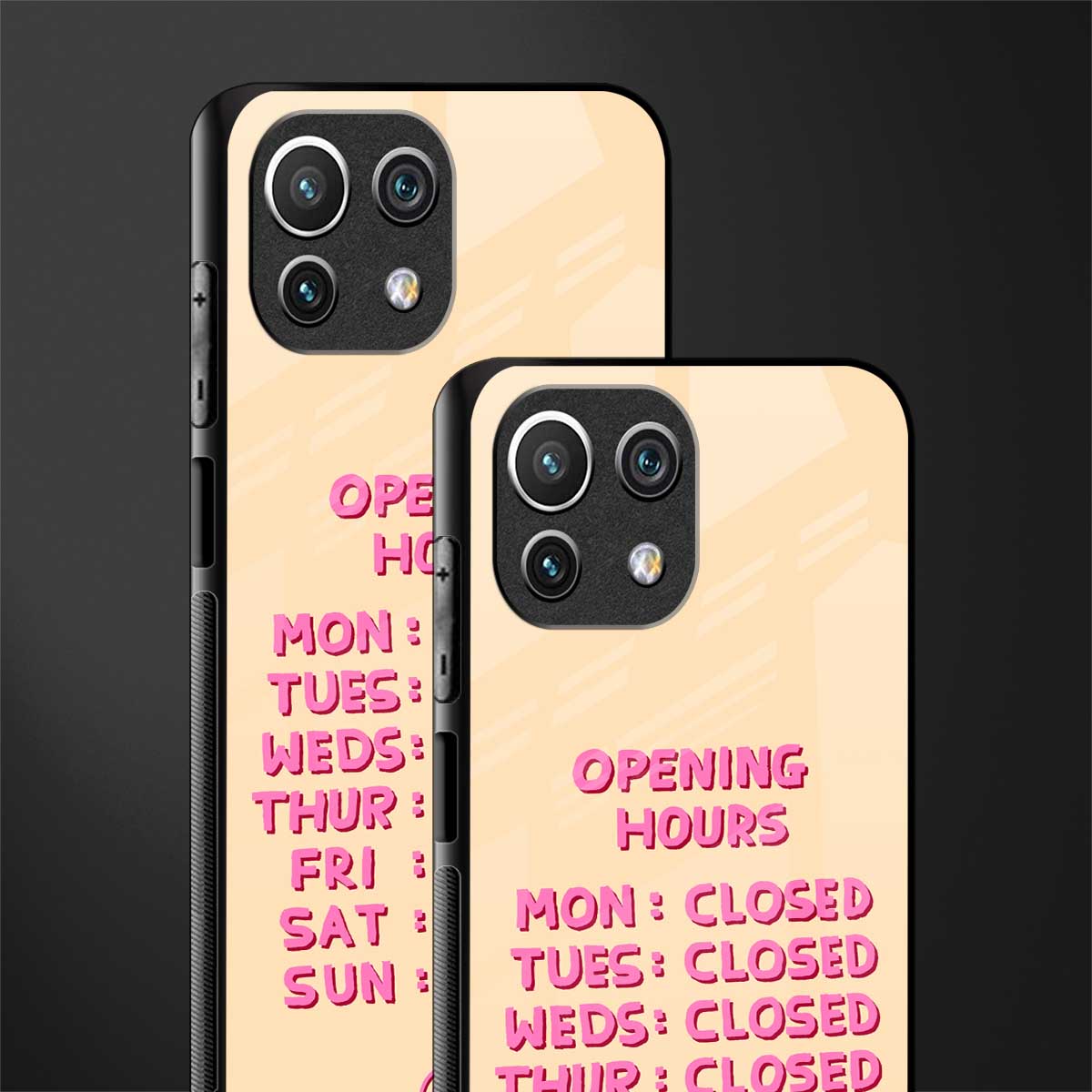 opening hours glass case for mi 11 lite image-2