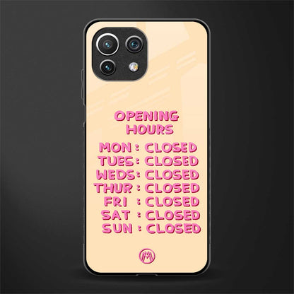opening hours glass case for mi 11 lite image