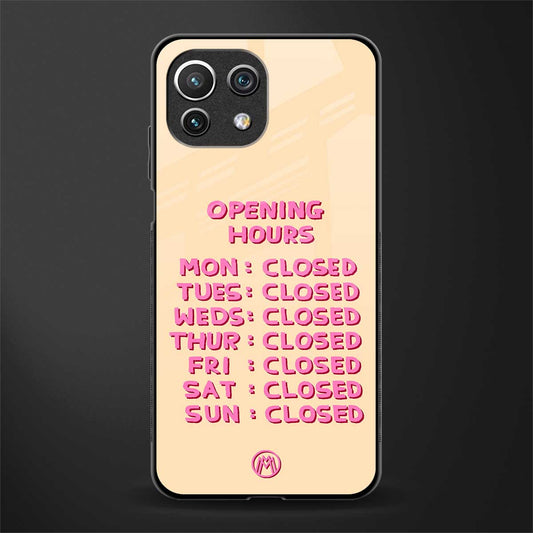 opening hours glass case for mi 11 lite image