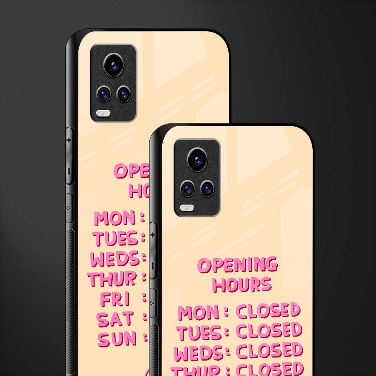 opening hours back phone cover | glass case for vivo y73