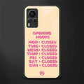 opening hours glass case for vivo x60 pro image