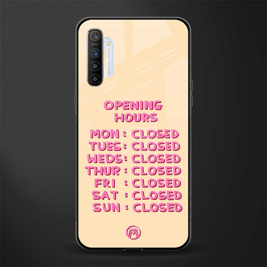 opening hours glass case for realme xt image