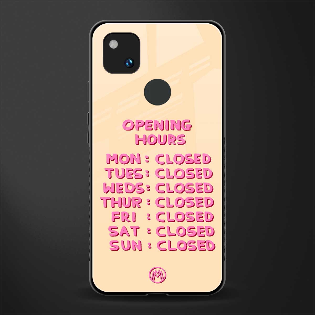 opening hours back phone cover | glass case for google pixel 4a 4g